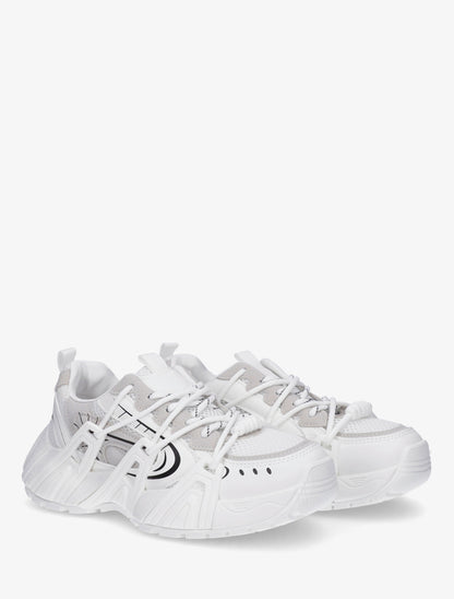 Baskets à double lacets - Blanc - 4