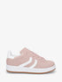 Baskets effet nubuck à bandes dentelées - Rose - 1