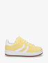 Baskets effet nubuck à bandes dentelées - Jaune - 1