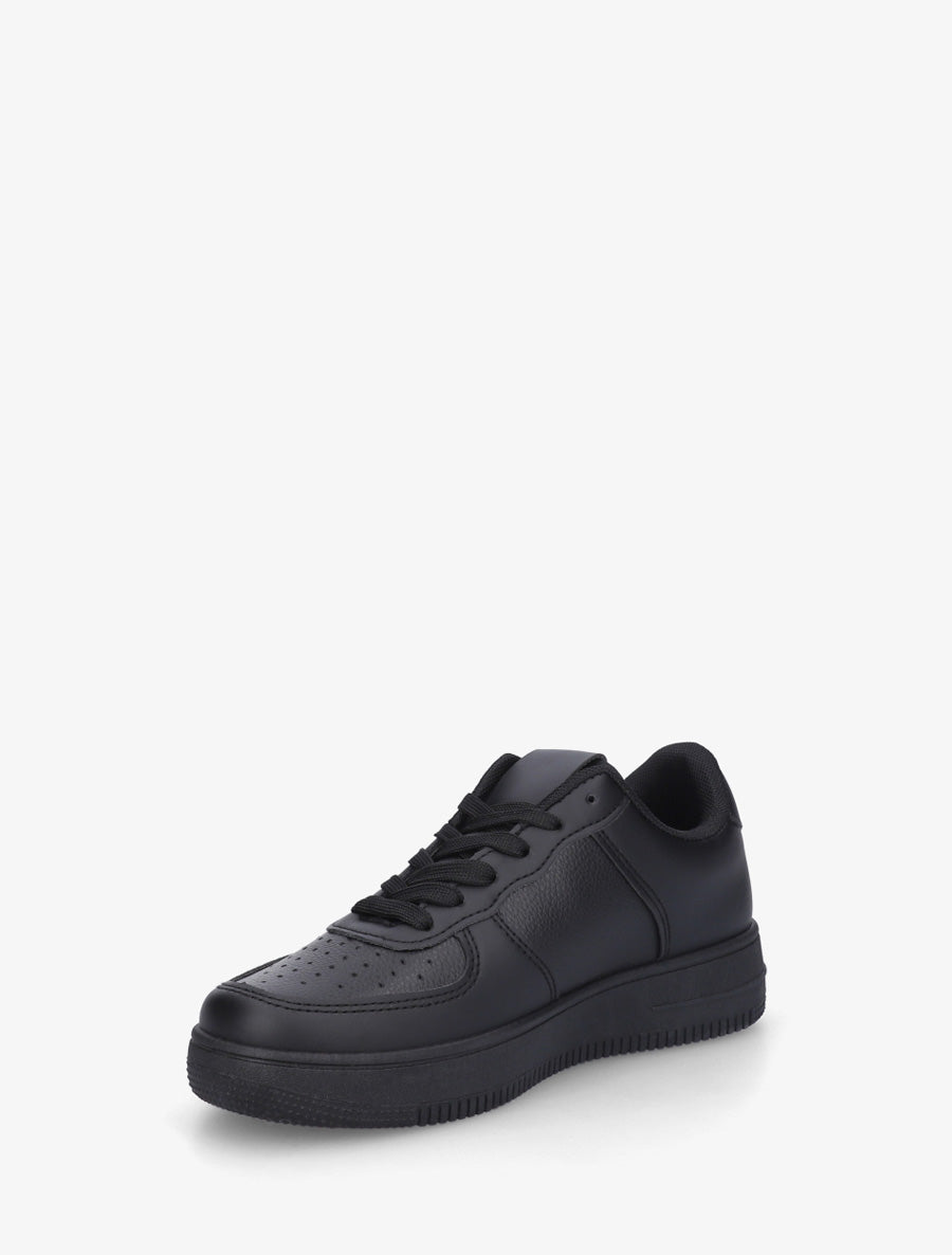 Baskets basiques en simili - Noir - 3