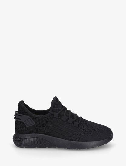 Baskets en tissu style running - Noir - 1
