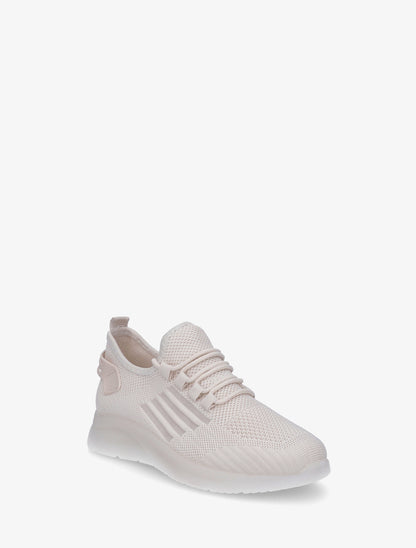 Baskets en tissu style running - Beige - 2