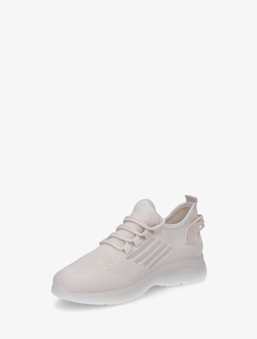Baskets en tissu style running - Beige - 3