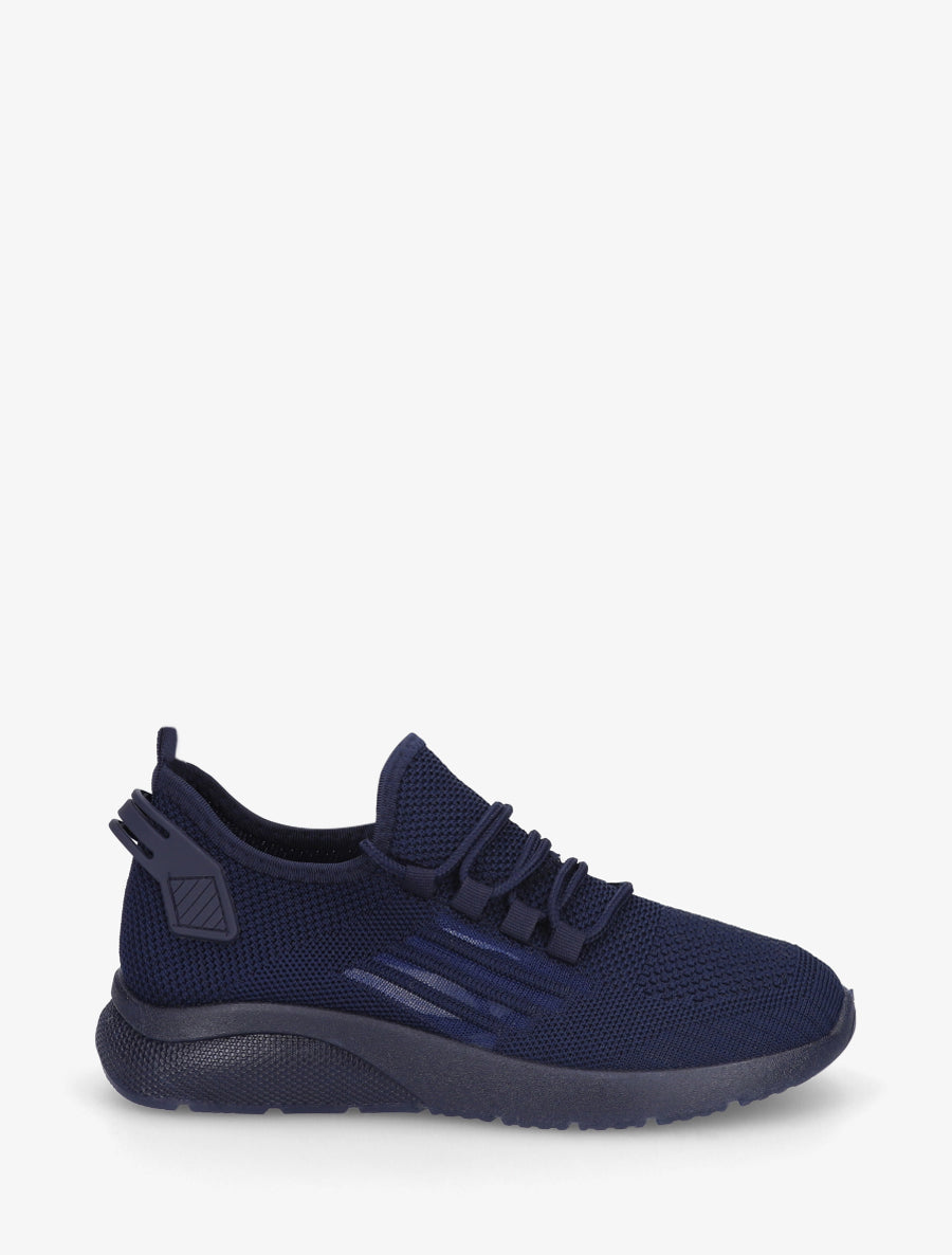 Baskets en tissu style running - Marine - 1