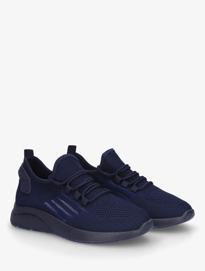 Baskets en tissu style running - Marine - 4