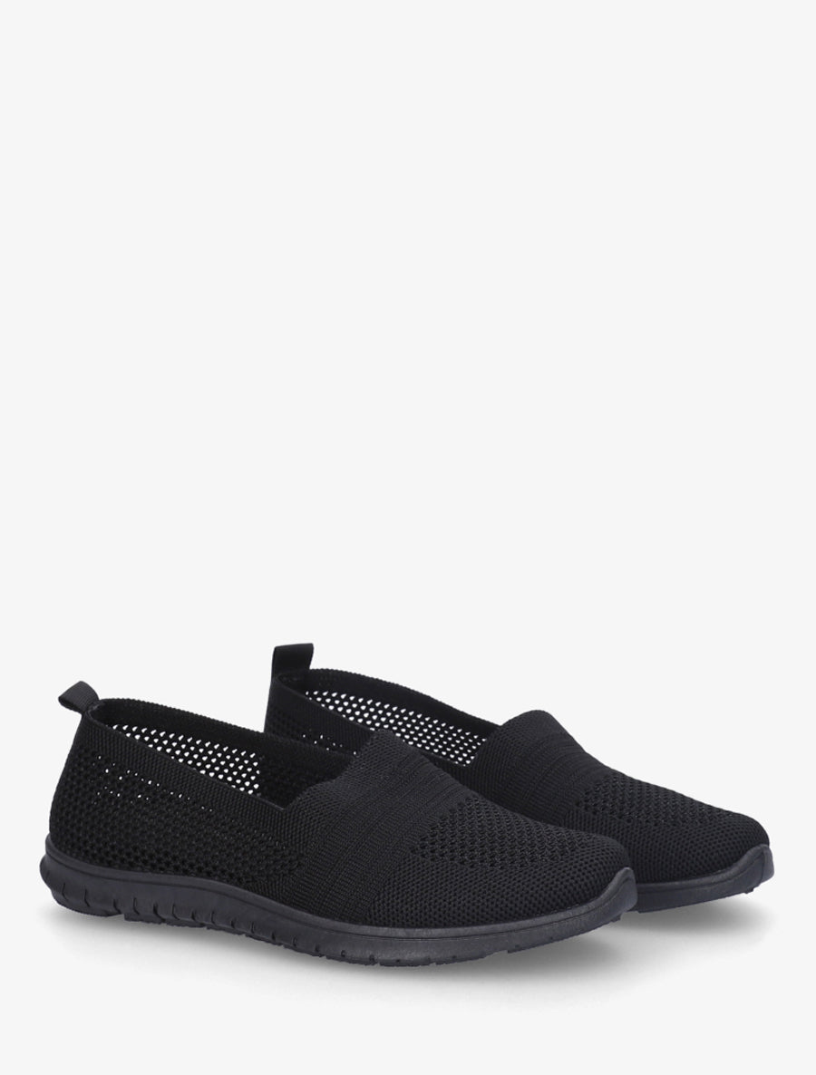 Slip-on en maille - Noir - 4