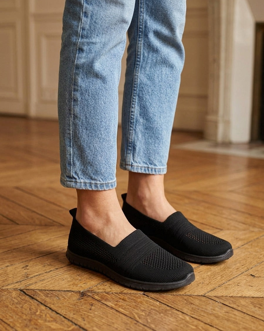 Slip-on en maille - Noir