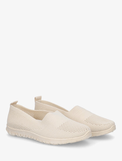 Slip-on en maille - Beige - 4