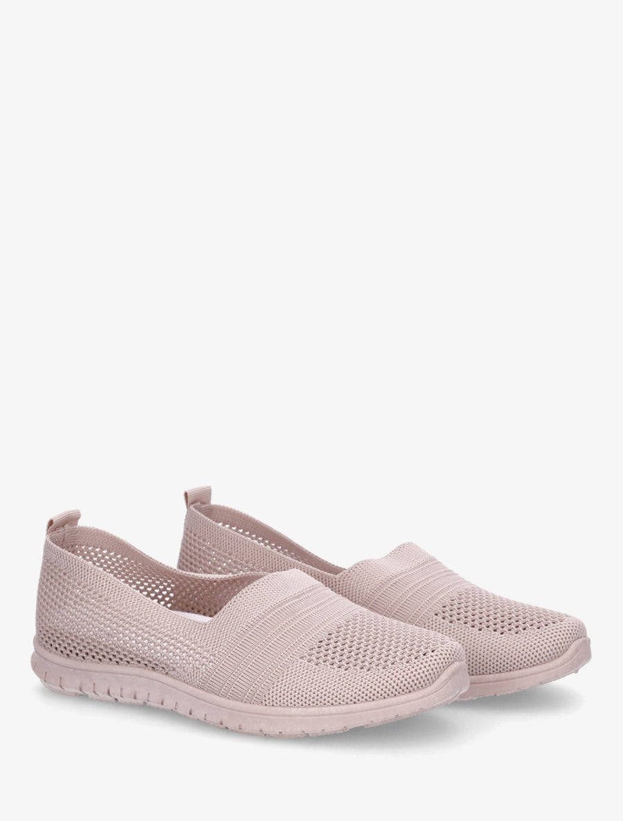 Slip-on en maille - Rose - 4