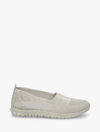 Slip-on en maille - Vert olive - 1
