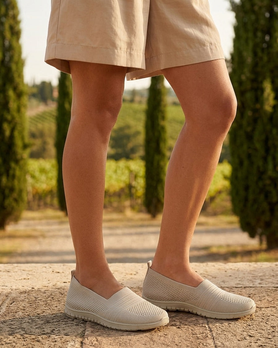 Slip-on en maille - Vert olive
