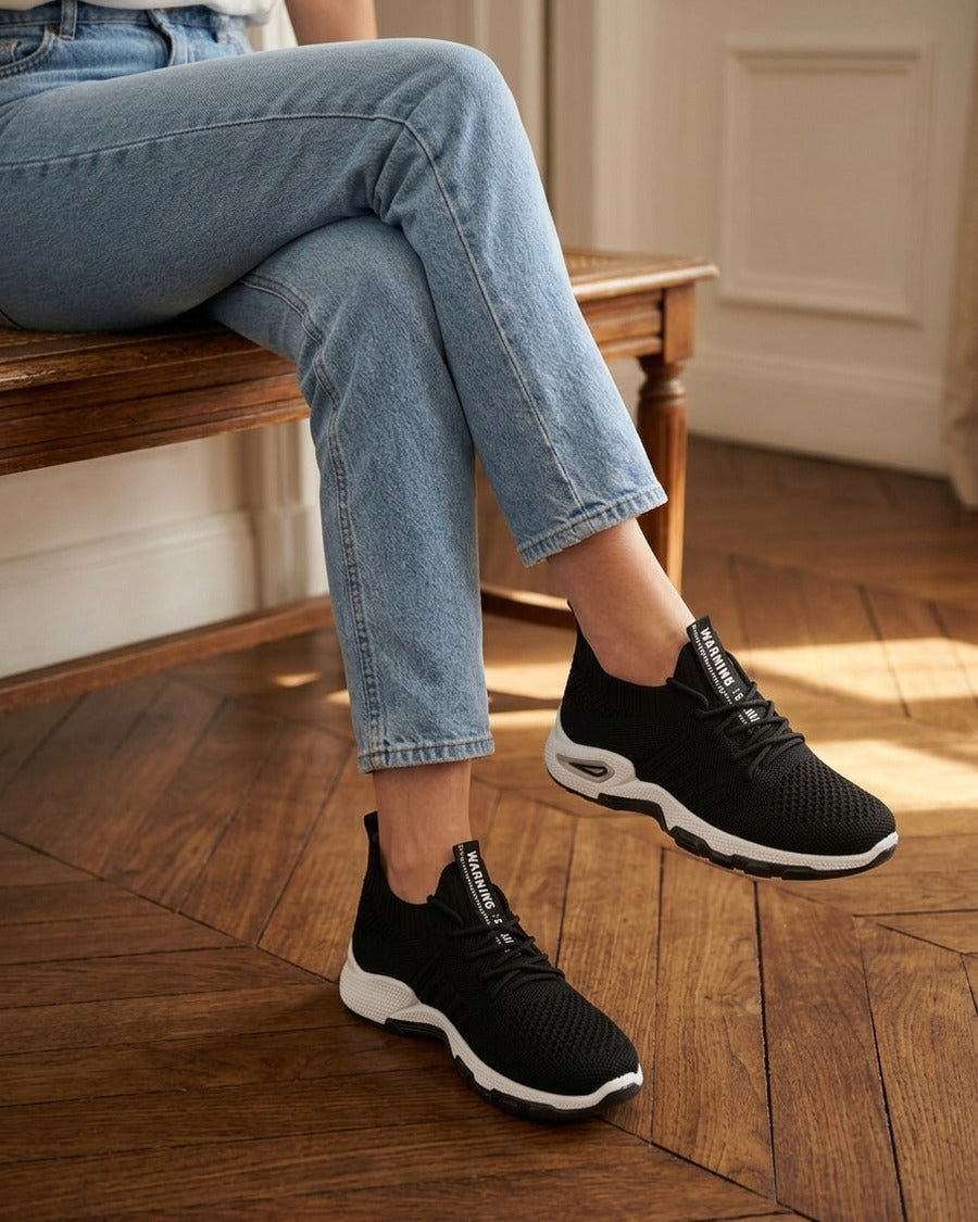 Baskets souples en maille - Noir