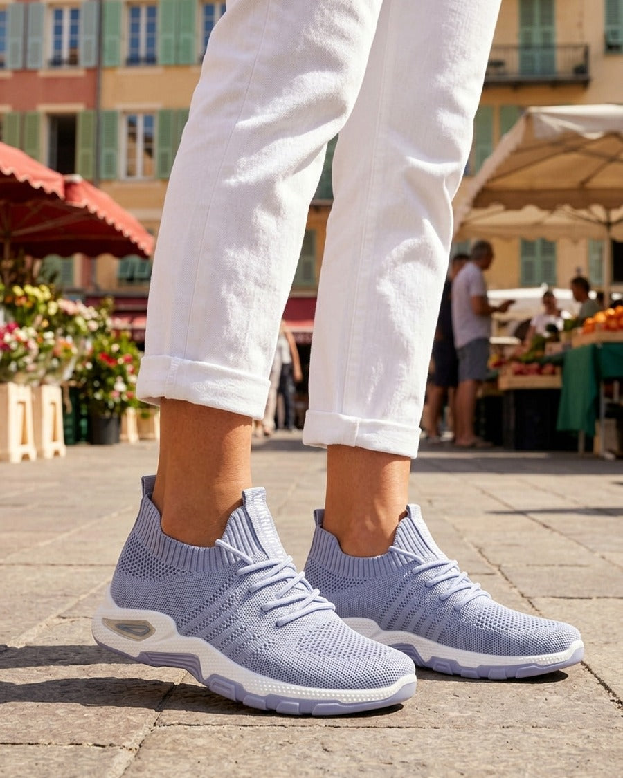 Baskets souples en maille - Bleu