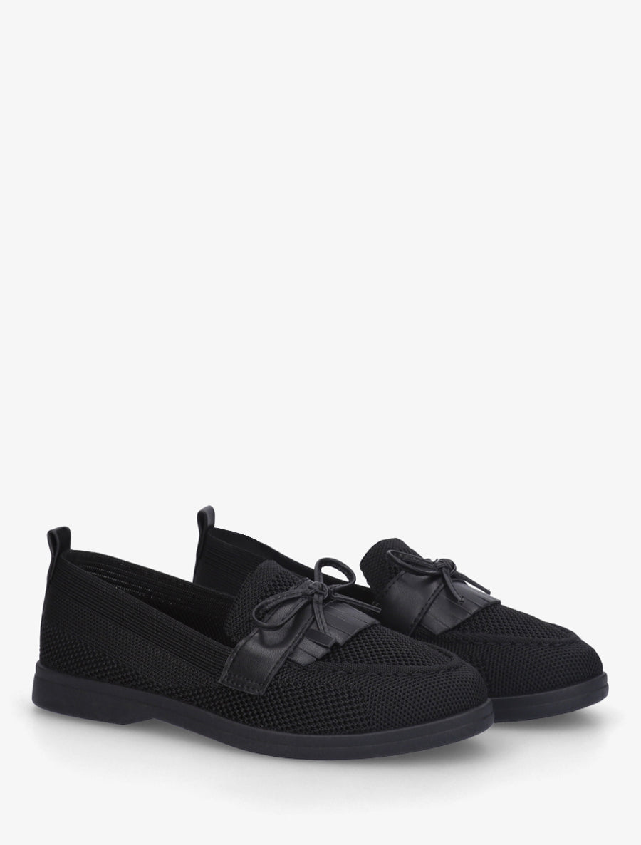Mocassins en maille à nœud - Noir - 4