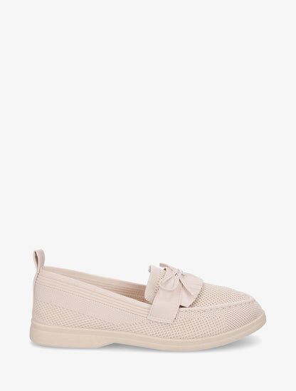 Mocassins en maille à nœud - Beige - 1