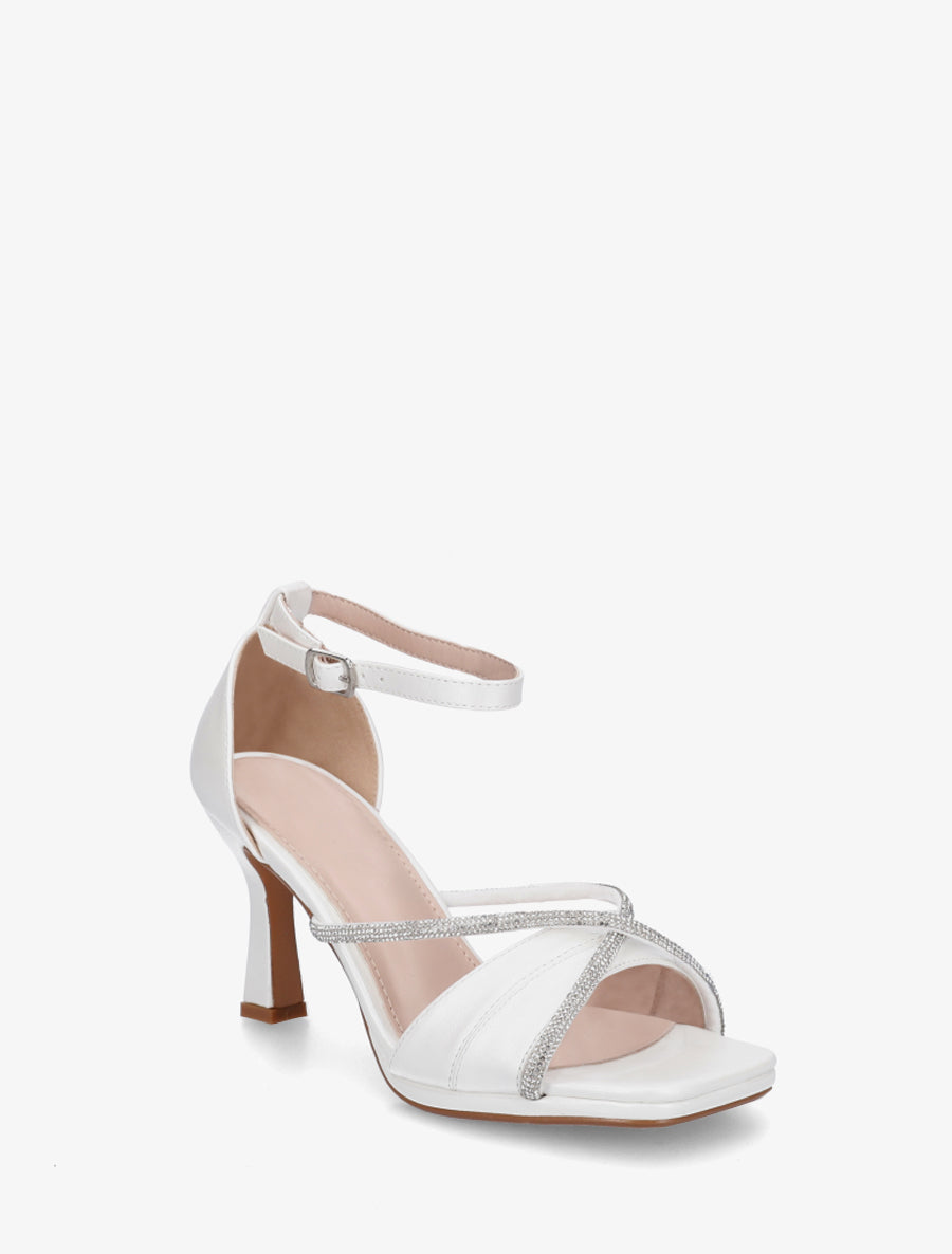 Sandales à brides strassées - Blanc - 2