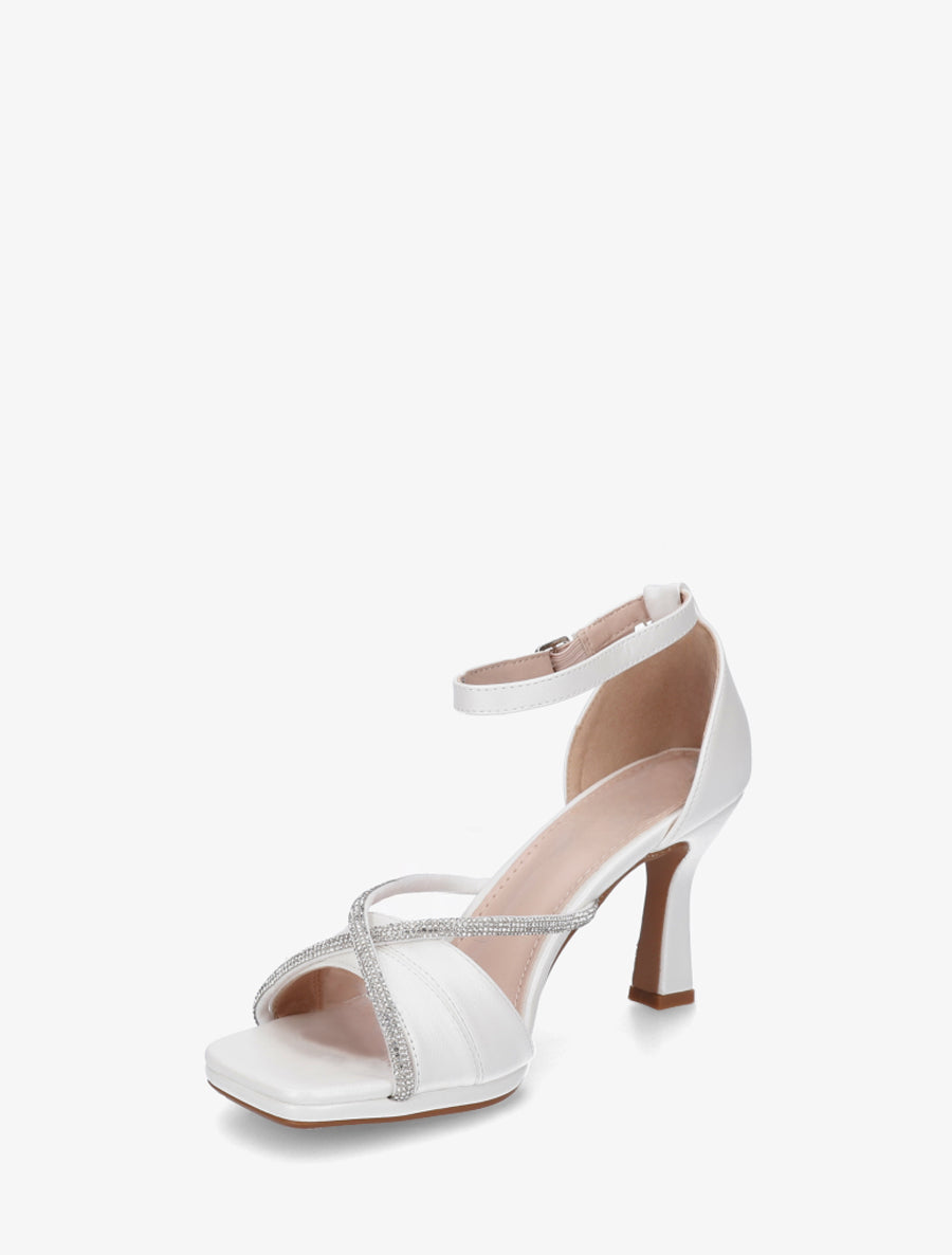Sandales à brides strassées - Blanc - 3