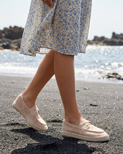 Espadrilles en suédine - Taupe