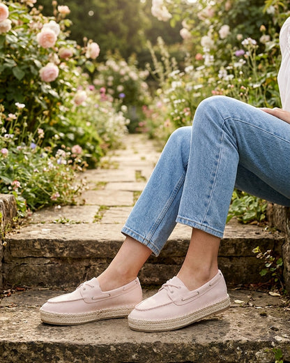 Espadrilles en suédine - Rose