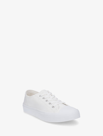 Tennis unis en toile - Blanc - 2