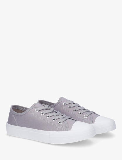 Tennis unis en toile - Gris - 4