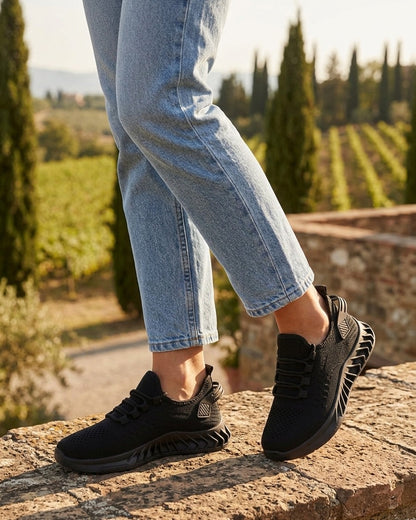 Baskets en tissu à languette - Noir