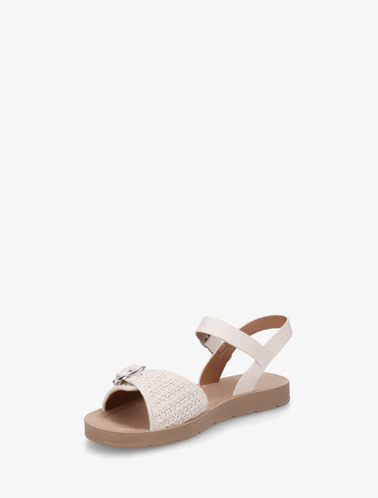 Nu-pieds à bride effet effet raphia - Beige - 3
