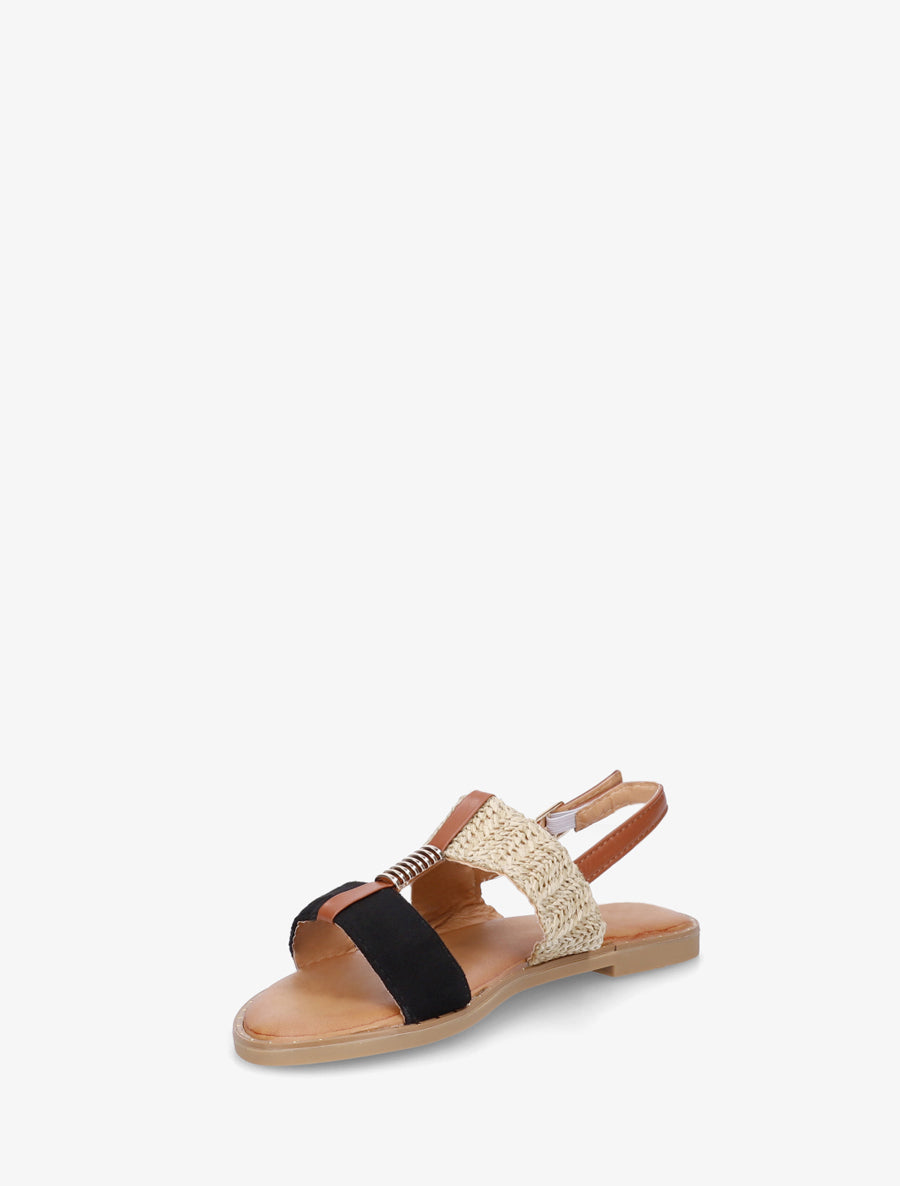 Nu-pieds à bijou métallique - Noir - 3
