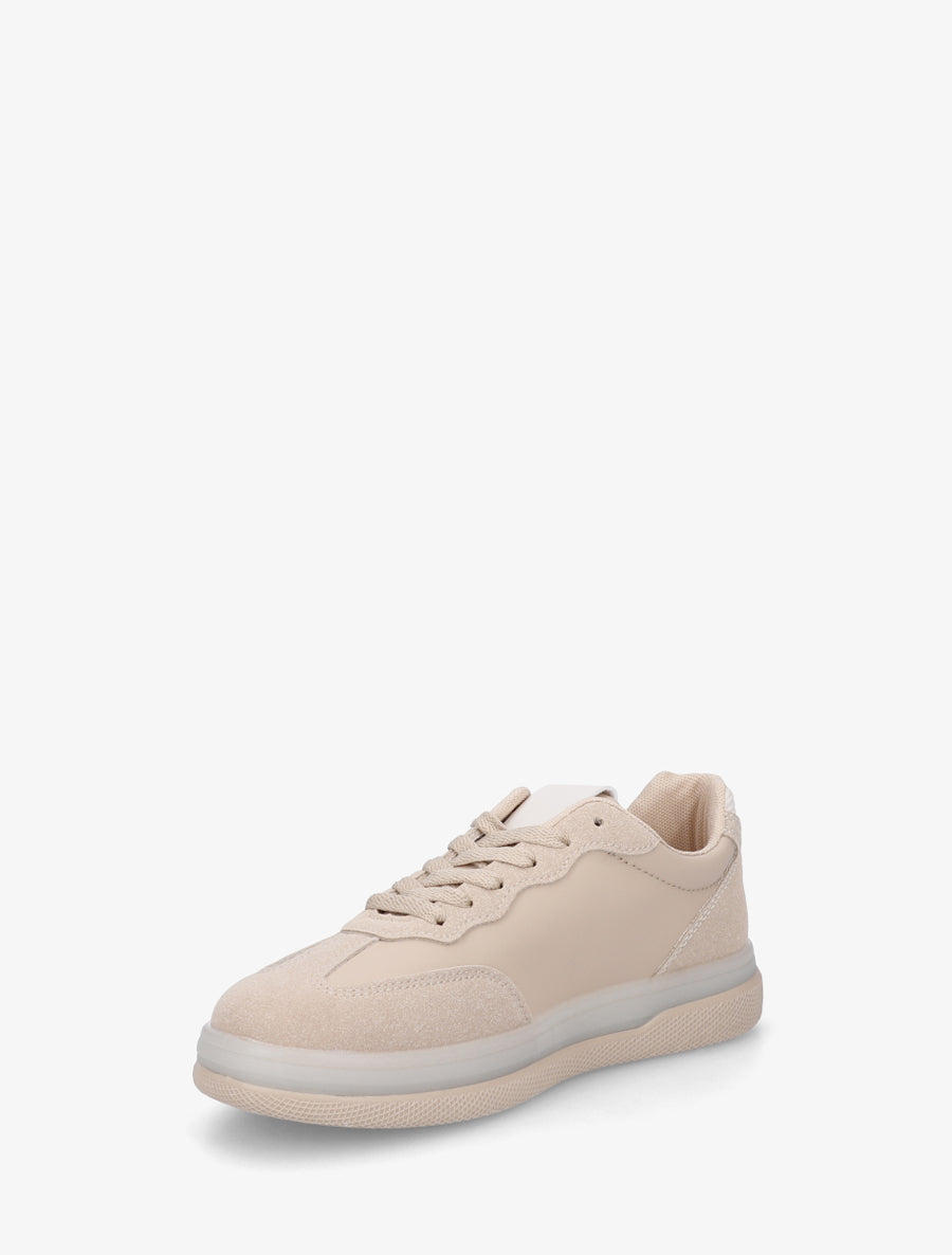 Tennis en simili à empiècement graphique - Taupe - 3