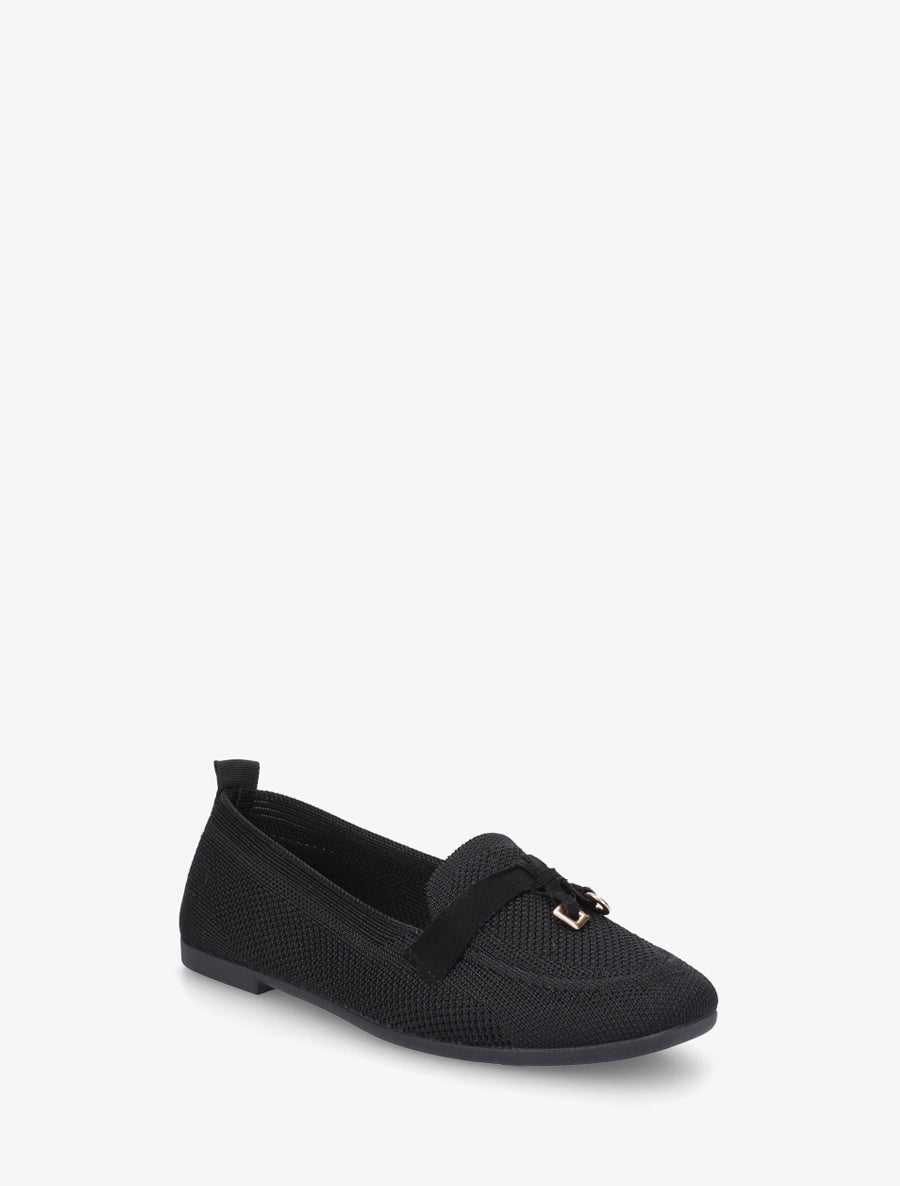 Mocassins en tissu à bijoux - Noir - 2