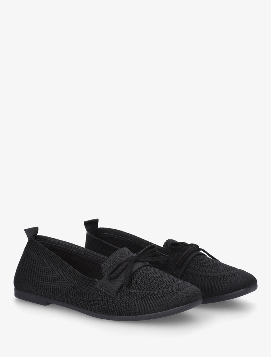 Mocassins en tissu à noeud - Noir - 4