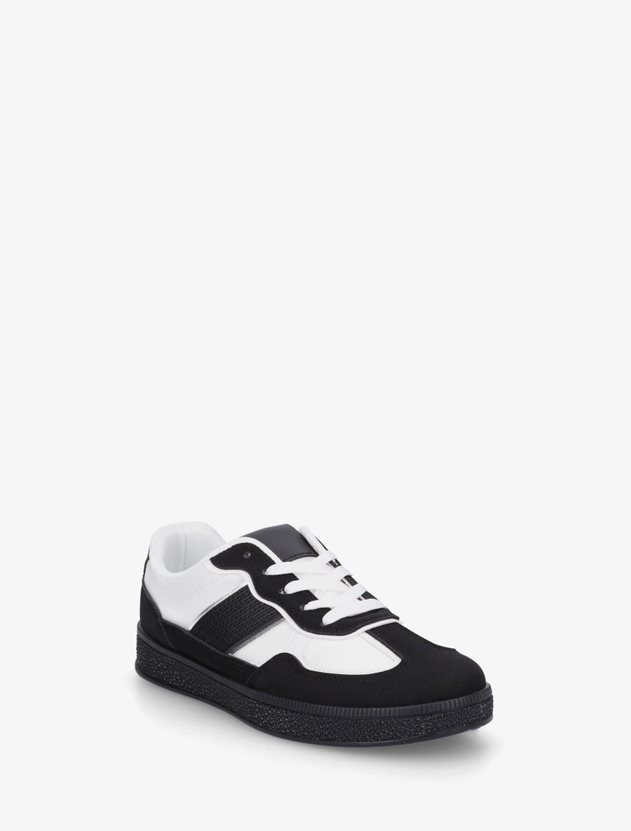 Sneakers à semelle caoutchouc coloré - Noir