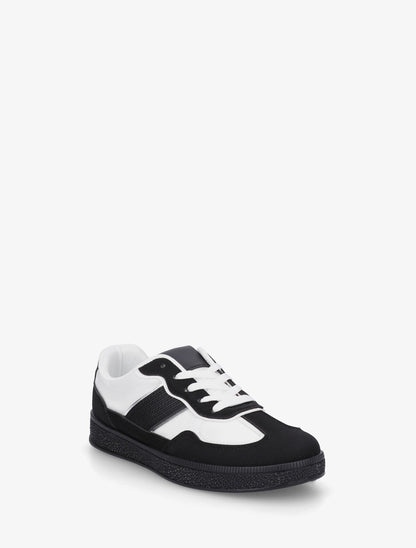 Sneakers à semelle caoutchouc coloré - Noir