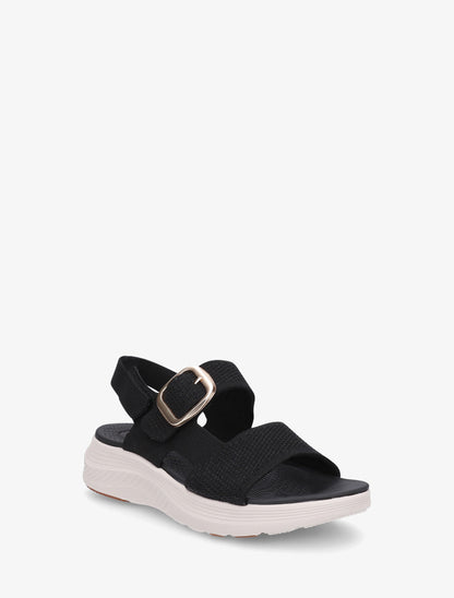 Sandales en tissu à boucle et scratch - Noir