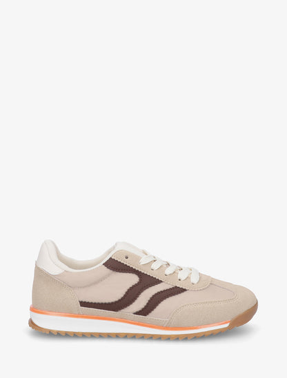 Sneakers à double lacets - Taupe - 1