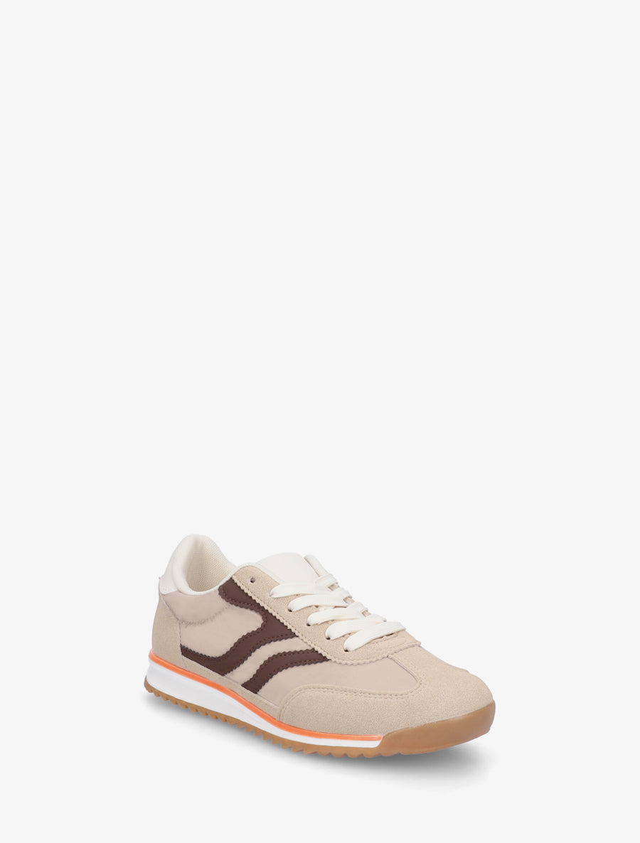 Sneakers à double lacets - Taupe - 2