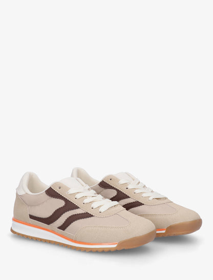 Sneakers à double lacets - Taupe - 4