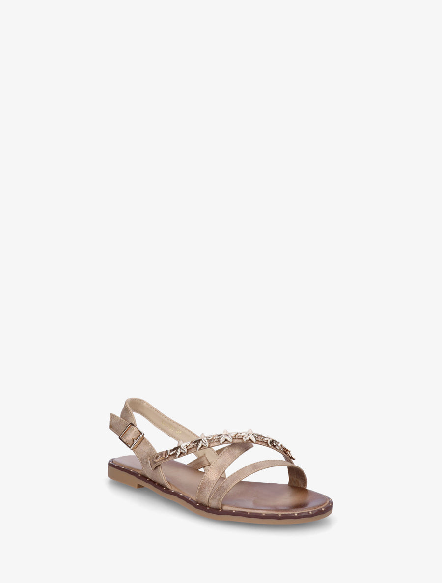 Nu-pieds cloutés à bijoux étoiles de mer - Taupe - 2