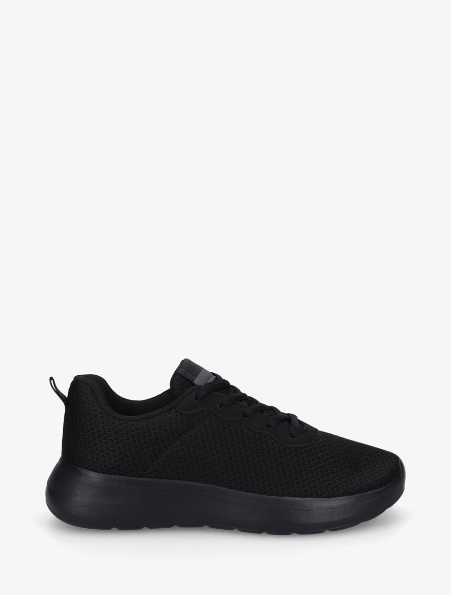 Sneakers unies en mesh - Noir - 1