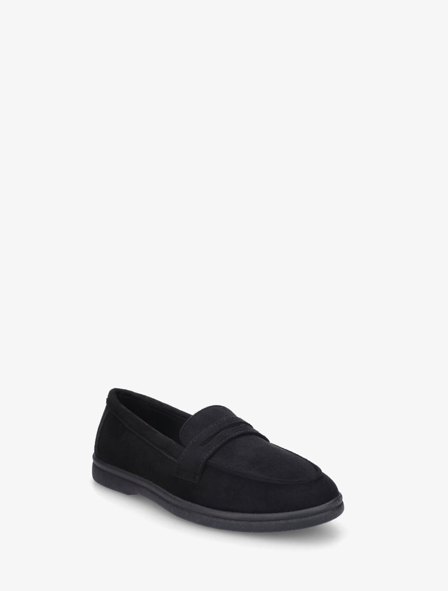 Mocassins unis en suédine - Noir - 2