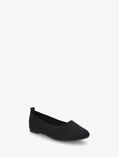 Ballerines basiques en tissu - Noir - 2