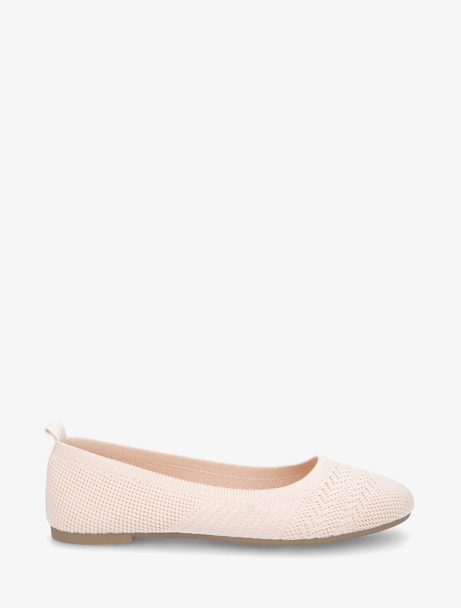 Ballerines basiques en tissu - Nude - 1