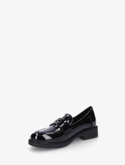 Mocassins vernis en simili - Noir - 3