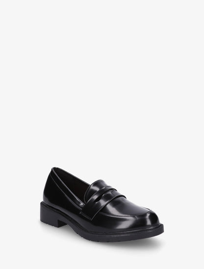 Mocassins unis en simili - Noir - 2