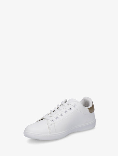 Sneakers basiques en simili - Or - 3