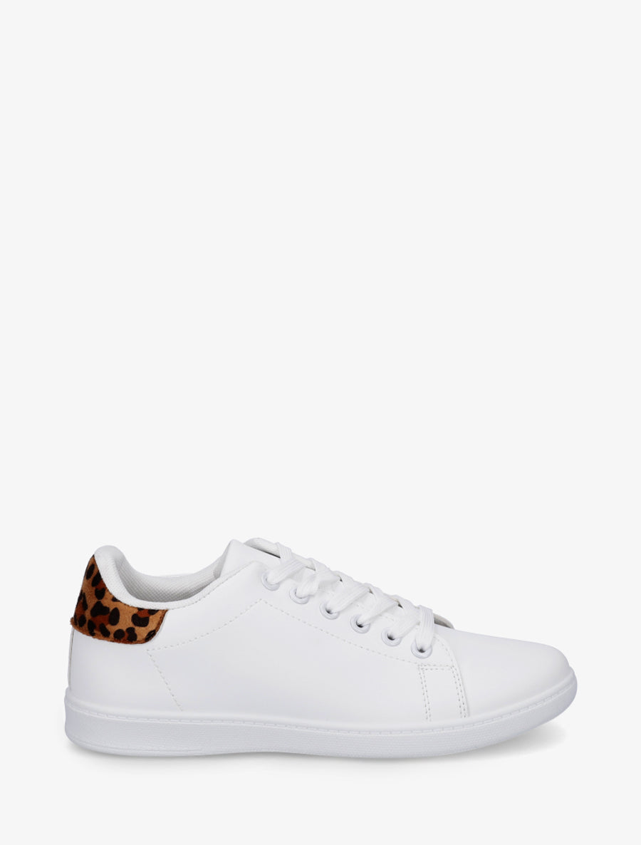 Sneakers basiques en simili - Camel - 1