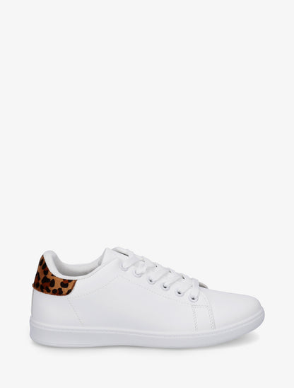 Sneakers basiques en simili - Camel - 1