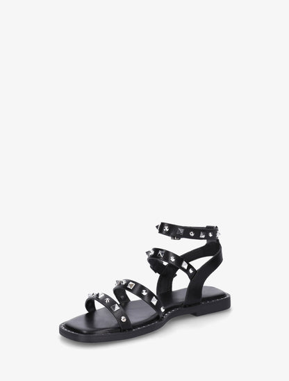 Nu-pieds à multibrides cloutées - Noir - 3