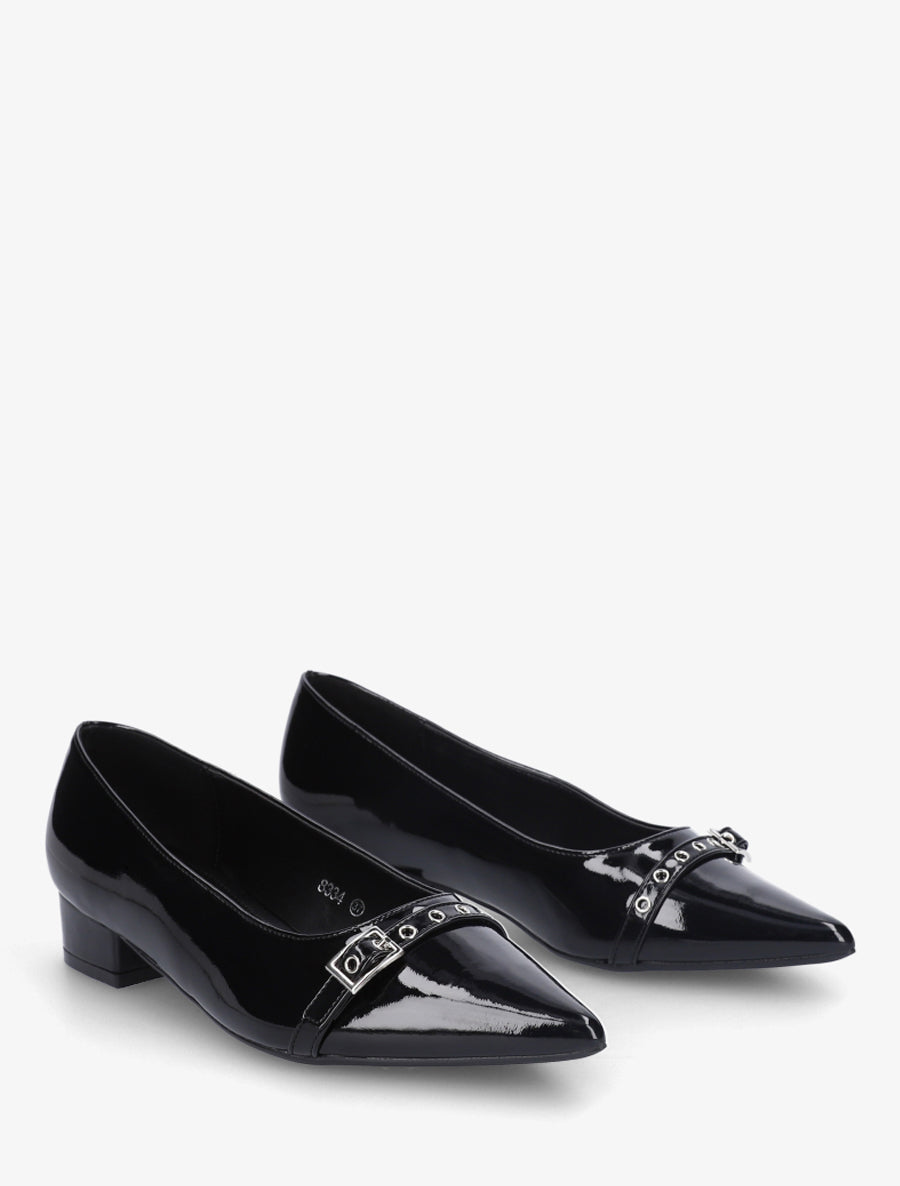 Ballerines vernies à bout pointu - Noir - 4
