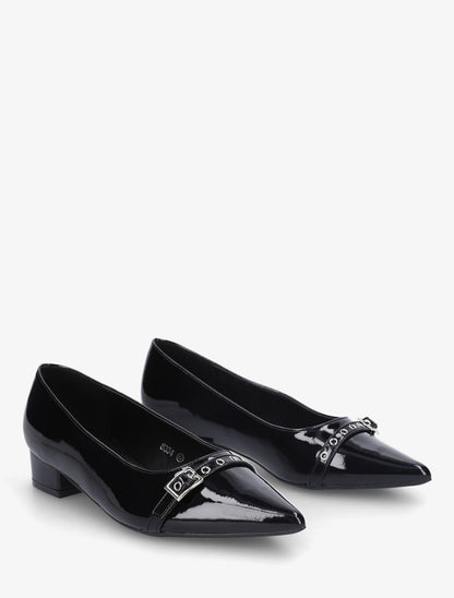Ballerines vernies à bout pointu - Noir - 4